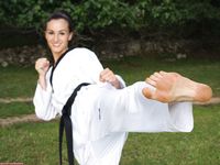 barefoot karate feet kicks