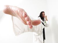 barefoot karate feet kicks