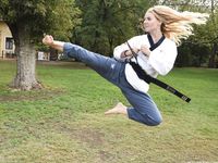 barefoot karate feet kicks
