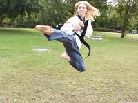 barefoot karate feet kicks