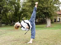 barefoot karate feet kicks