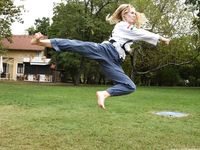 barefoot karate feet kicks