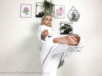 barefoot karate feet kicks