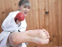 barefoot karate feet kicks