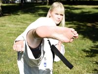 barefoot karate feet kicks