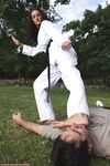 Barefoot Karate Facekicks