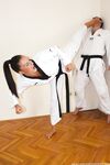 Barefoot Karate Facekicks