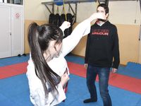 Barefoot Karate Facekicks