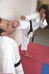 Barefoot Karate Facekicks