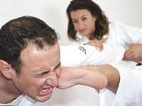 Barefoot Karate Facekicks