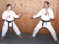 Barefoot Karate Facekicks
