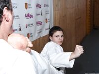 Barefoot Karate Facekicks