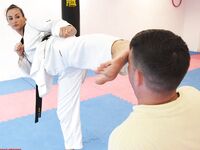 Barefoot Karate Facekicks