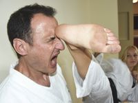 Barefoot Karate Facekicks