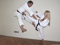 Barefoot Karate Facekicks