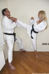 Barefoot Karate Facekicks