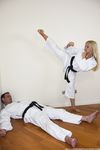 Barefoot Karate Facekicks