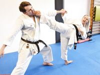 Barefoot Karate Facekicks