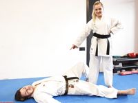 Barefoot Karate Facekicks