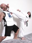 Barefoot Karate Facekicks