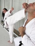 Barefoot Karate Facekicks