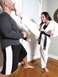 Barefoot Karate Facekicks