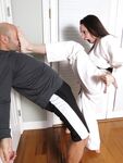 Barefoot Karate Facekicks