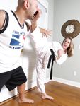 Barefoot Karate Facekicks