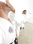 Barefoot Karate Facekicks