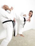 Barefoot Karate Facekicks