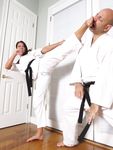 Barefoot Karate Facekicks