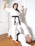 Barefoot Karate Facekicks