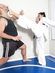 Barefoot Karate Facekicks