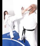 Barefoot Karate Facekicks