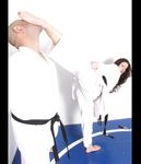 Barefoot Karate Facekicks