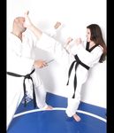 Barefoot Karate Facekicks