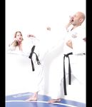 Barefoot Karate Facekicks