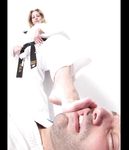 Barefoot Karate Facekicks