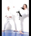 Barefoot Karate Facekicks