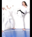 Barefoot Karate Facekicks