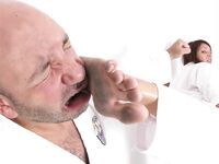 Barefoot Karate Facekicks