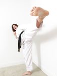 Barefoot Karate Facekicks