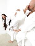 Barefoot Karate Facekicks