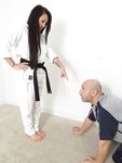 Barefoot Karate Facekicks