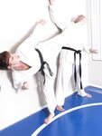 Barefoot Karate Facekicks