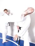 Barefoot Karate Facekicks