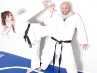 Barefoot Karate Facekicks