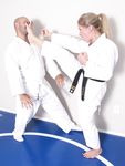 Barefoot Karate Facekicks