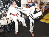 Barefoot Karate Facekicks