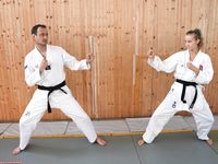 Barefoot Karate Facekicks